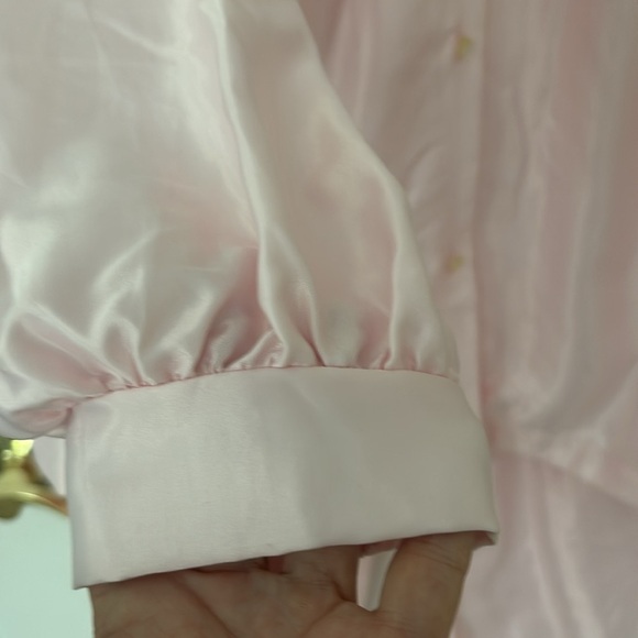 Barbizon Satin-Feel outside Soft Brushed Cotton Inside Pajamas Size Small - Picture 4 of 15